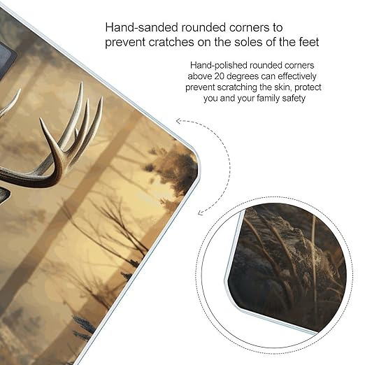 Deer Hunting Season Scale for Body Weight Highly Accurate Digital Bathroom Body Scale Digital Bathroom Scales for People Anti-Slip Large LCD Display Smart Scales
