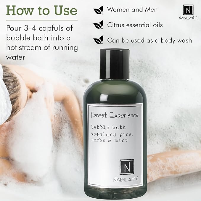 Nabila K Forest Experience &amp Heart of Provence Bubble Bath Bundle 8 oz
