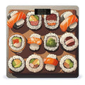 Many Sushi Food Bathroom Scale Automatic Power On/Off Body Scales LCD Backlight Display Square Digital Scale Rounded Corners Bathroom Scales for Home Bedrooms