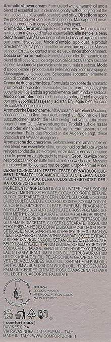 Comfort Zone Tranquillity Aromatic Shower Cream Hydrating Cleanser That Delicately Scents For All Skin Types 6.76 Fl. Oz