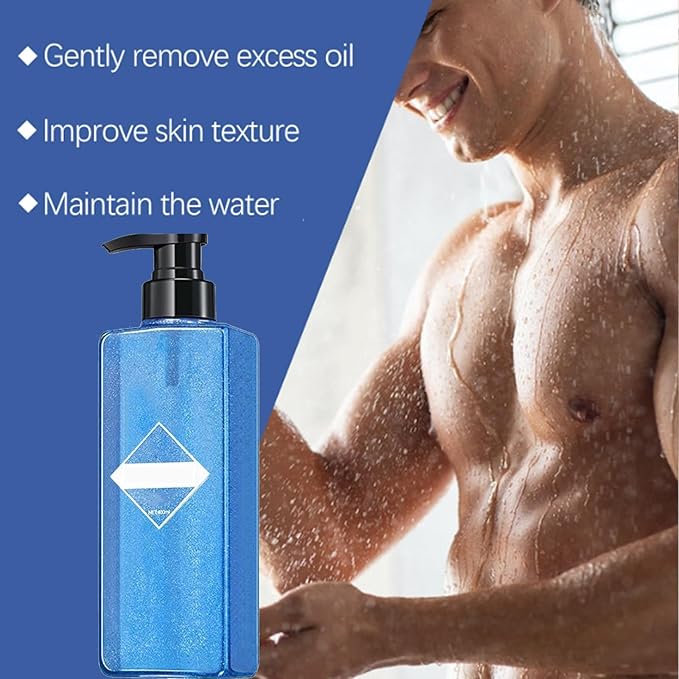 Quatrel Aquablue Body WashBody Wash Men MoisturizingDeep Cleansing Pore Care Moisturization (2pcs)
