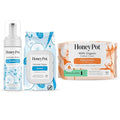The Honey Pot Company - Sensitive Feminine Wash Wipes &amp Liners Bundle - Herbal Infused Natural Hygiene Wash &amp Wipes - Non-Herbal Everyday Liners - Sanitary Pads for Women - Feminine Care