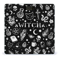 Magical Skull Cat Moon Gothic Pattern Black Smart Square Scale with Digital Display for Bathroom Scale