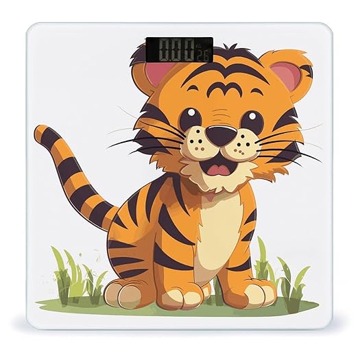 Spotted Tiger Bathroom ScaleHighly Accurate Digital Weighing Machine for People Bright LED Display Weight Scale for The Aldult Home Use