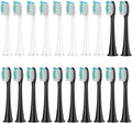 8Pcs Replacement Brush Heads Compatible for HX3/HX6/HX9 Toothbrush HX6064(8 White 12 Black)