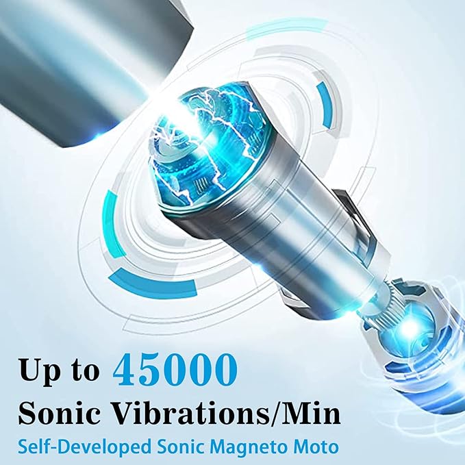 Electric Toothbrush for Adults Rechargeable Electric Toothbrush with 12 Brush Heads 42000vpm 6 Modes IPX7 Waterproof 3 Pack Soft Electric Toothbrush