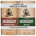 Dr. Squatch Natural Men’s Deodorant – Aluminum Free Natural Deodorant Men with Charcoal &amp Postbiotics for 72-Hour Odor Protection – Maverick Musk + Pine Tar 2.65oz Stick (2-Pack)