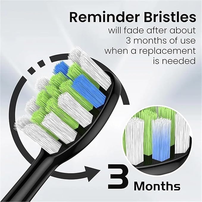 10 Pcs Replacement Brush Heads Compatible for Electric Toothbrush(10 pcs WT)