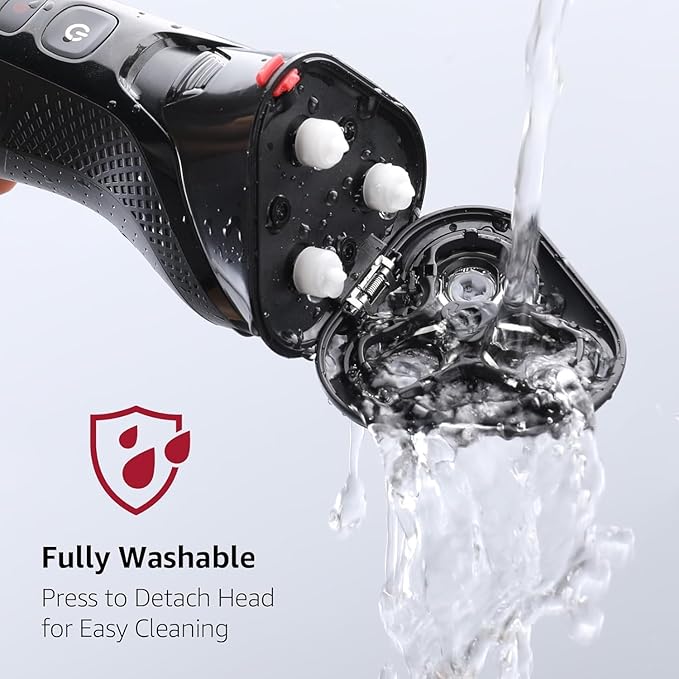 Cordless Electric Razor for Men: 3-in-1 Electric Shavers for Men - IPX7 Waterproof &amp Precision Blades - Turbo Speed Travel Kit for Beard Nose Sideburns