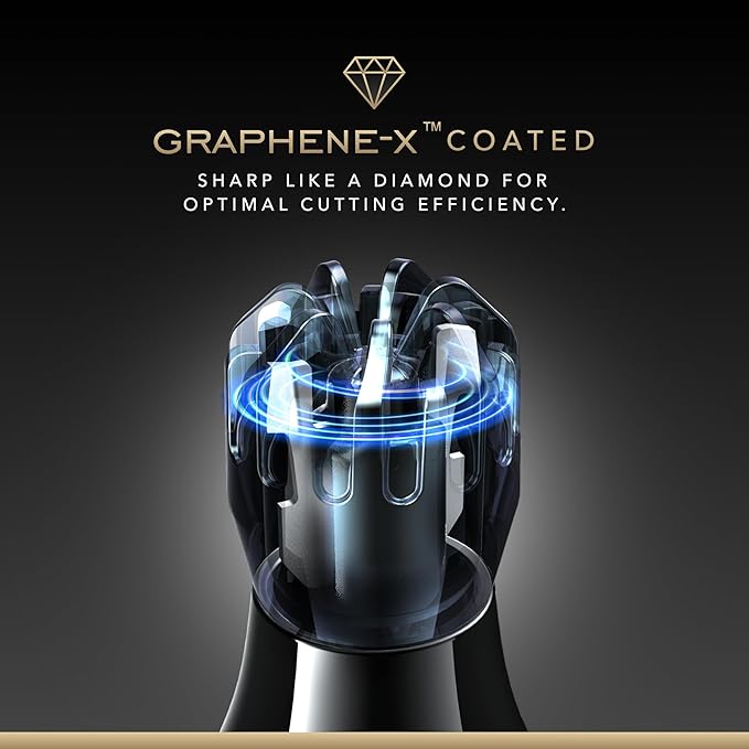 Blade &amp Stone™ NS502-DN Nose &amp Ear Trimmer 2.0 | Graphene-X™ Blade | High-Velocity Low-Noise Motor | Patented Rotary Blade Design | Skin-Friendly Tug-Free Performance Detachable Head - Dark