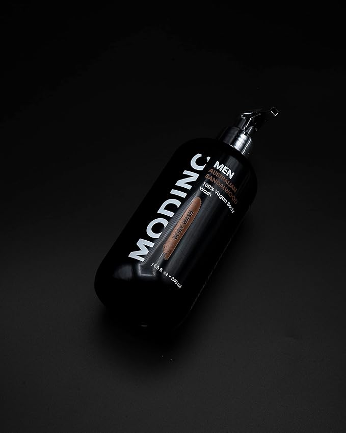 Modinc Luxury Australian Sandalwood Body Wash Hydration Blend Vegan Cruelty Free Pump 11.5 Ounces