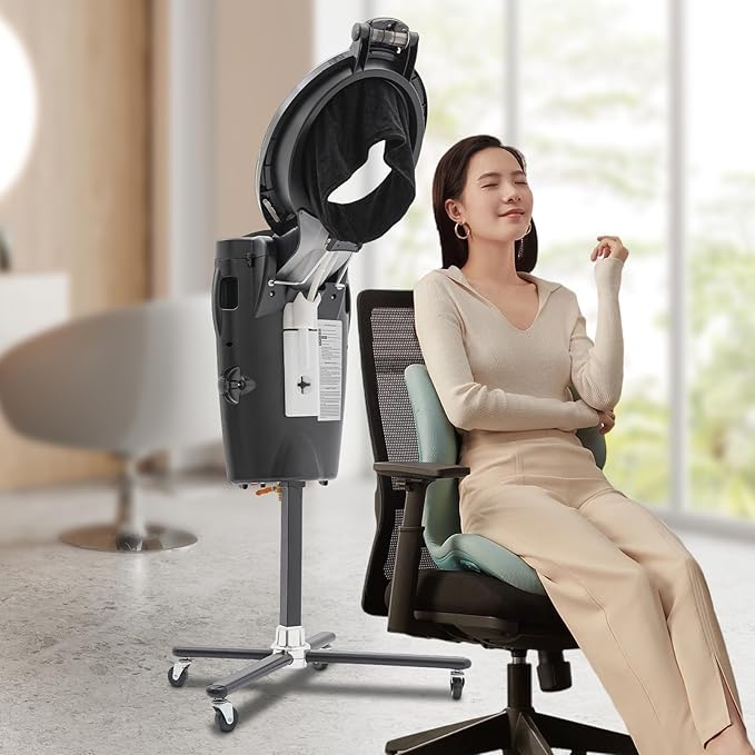 Hair Steamer Professional Hair Salon Steamer for Salon Home Use110V Standing Hooded Hair Steamer with 0-99Min TimerAdjustable Height 4 LevelsHair Color Treatment Machine