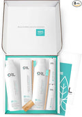 ORL Natural 60-Day Oral Care Kit Includes 1 Toothpaste 2 Mouthwashes 2 Breath Sprays 2 Toothbrushes 1 Floss. Eco-Friendly Fluoride-Free Vegan Gluten-Free and Non-Toxic. Fresh Mint