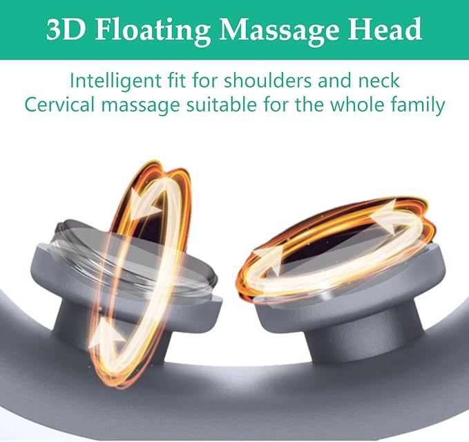 Vitality Magic Pro 2.0 Neck Massager - Upgraded Neck Massager【4 Heated Heads】【6 Massage Modes】【14 Adjustable Gears】 Ergonomic Design Portable Lightweight (1 PC)