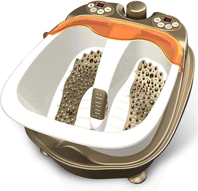 Foot Spa Bath Massager with Heat Shiatsu Massage Split Footbath Massage Heated Footbath Electric Thermostatic Footbath Foot Soaking Machine for Tired Feet Stress Relief Home Use