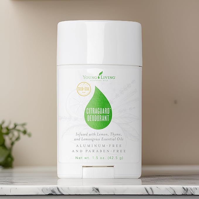 Young Living CitraGuard Deodorant - 1.5 oz - Natural Odor Protection Moisture-Absorbing Formula with Plant-Based Ingredients Vegan-Friendly - Fresh and Skin-Nourishing