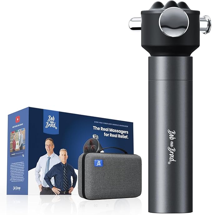 BOB AND BRAD VibeFlow Vibration Massager (Not Percussion) FSA-HSA Eligible 116Hz Deep Tissue Therapy Massage Gun for Sensitive Joints Muscle Pain Relief Fascia Release Trigger Points &amp Full B