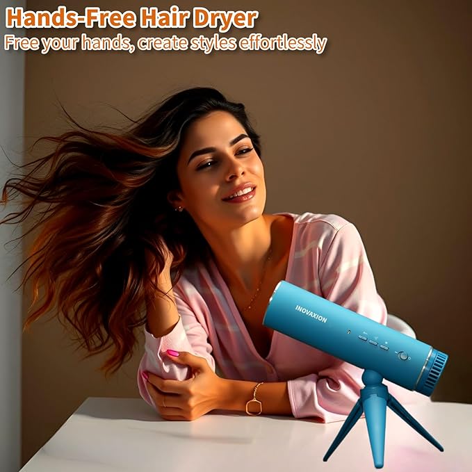 Hair Dryer Ionic Blow Dryer with Diffuser 300 Millions Negative Ionic Hair Diffuser for Fast DryingHigh-Speed Quiet Thermo-Control Travel Hair dryers for Women Home Salon (Blue)