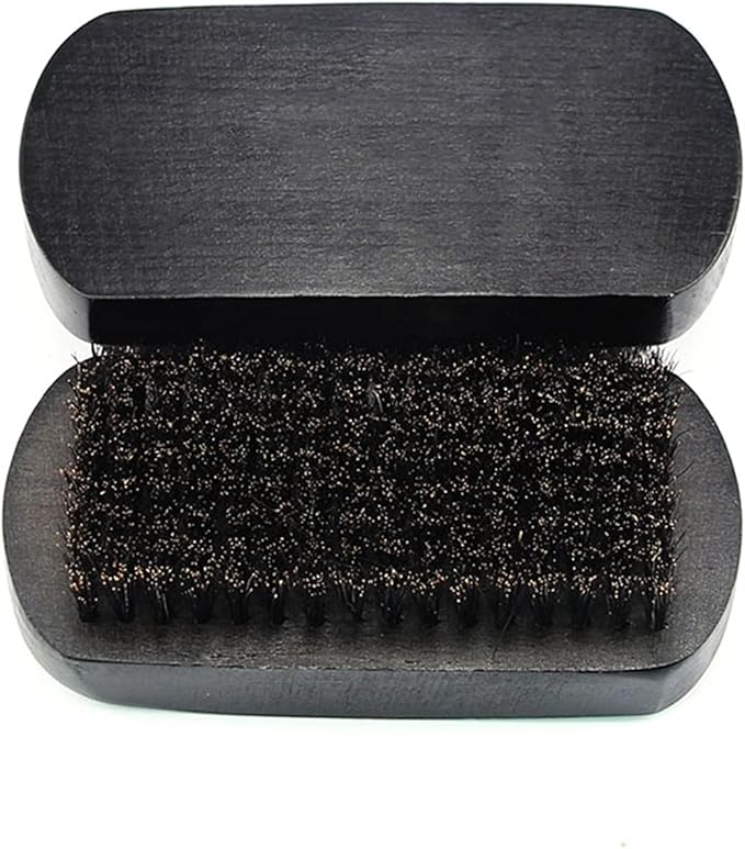 Shaving Brush Set of 2 Handmade Foam Soap Head Styling Beard Brush Beech Wood Bristle Hair Shaving Brush (Color : Black Size : #2)