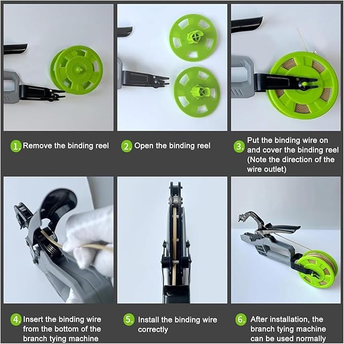 Electric Plant Tying Machine Semi-Automatic Plant Tie Machine Plant Tying Tool for Grapes Tomatoes VegetablesMax Bending Diameter 45mm