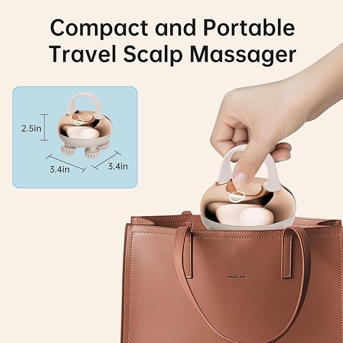 COMFIER Scalp Massager Hair Growth with 3 kneading ModesWaterproof Hair Massage with 8 Claws for Deep CleansingCordless Head MassagerBody Cat Head ScratcherChristmas Gifts for WomenMen