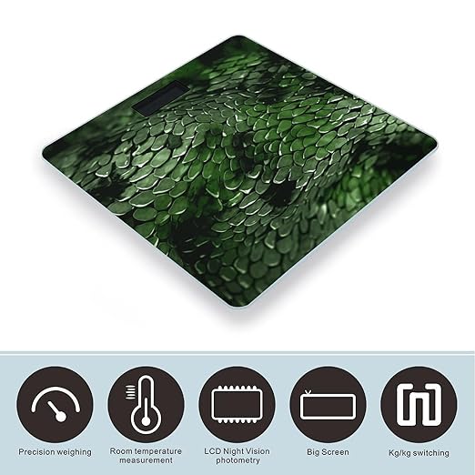 Green Snake Smart Scale for Body Weight Accurate Bathroom Scale with LED Display Digital Weight Scales Weighing Machine High Precision Scales for Bath Home