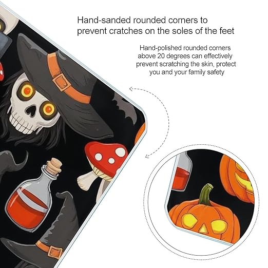 Energy Saving Scale Bathroom Weighing Scale Smart Scale for Body Weight Digital Halloween Gothic Witch Black Cat Bat Pumpkin Skull Mushroom