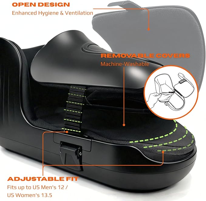 TRIDUCNA Shiatsu Foot and Ankle Massager with Heat - Electric Feet Massage Machine with Multi-Level Deep Kneading and Air Compression for Plantar Fasciitis Tired Foot Muscle Relax at Home or Office
