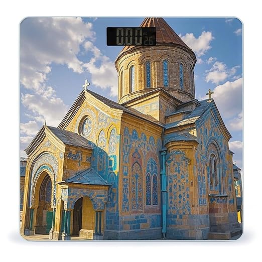 Armenian Church Scale for Body Weight Highly Accurate Digital Bathroom Body Scale Digital Bathroom Scales for People Anti-Slip Large LCD Display Smart Scales
