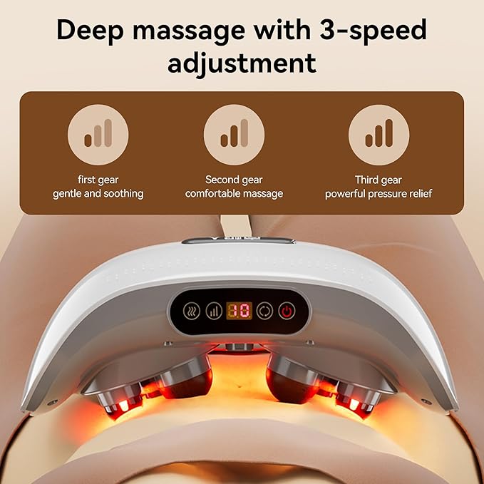 Upgraded Double Disc Abdominal Massager - Electric Stomach Massager with Bidirectional Rotation for Digestion Relieves Gas Constipation &amp Period Cramps