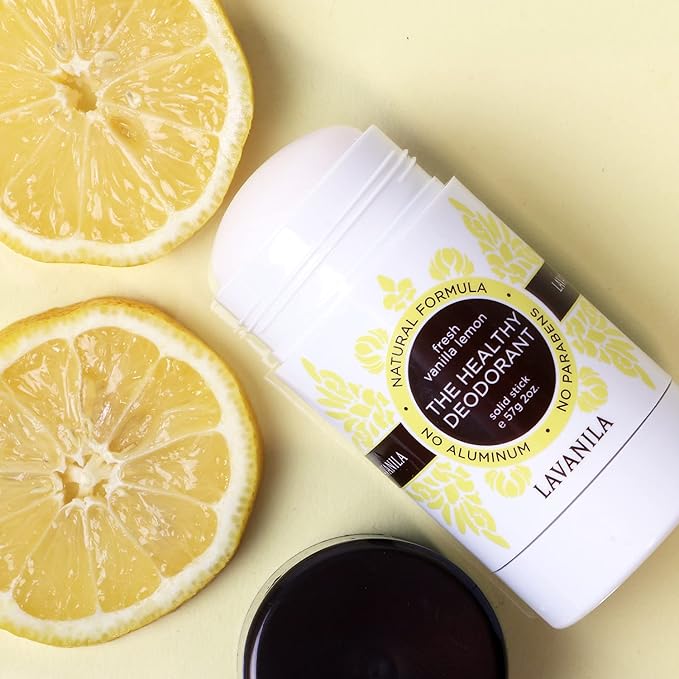 Lavanila Vanilla Lemon Deodorant for Women 2-Pack (2 Oz Each) - Natural Aluminum Free Solid Stick Deodorant Made In USA Vegan
