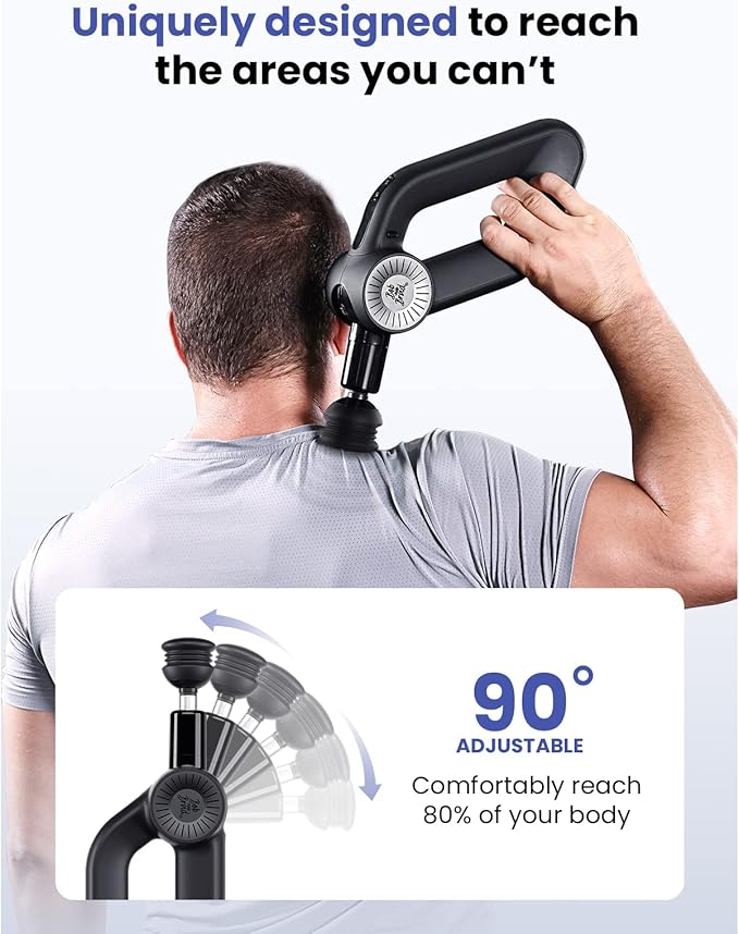 BOB AND BRAD D6 Pro Massage Gun Deep Tissue Percussion with 16mm Amplitude 85lbs Stall Force FSA Eligible &amp HSA Approved Professional Muscle Massager for Athletes Quiet Electric Back Massager