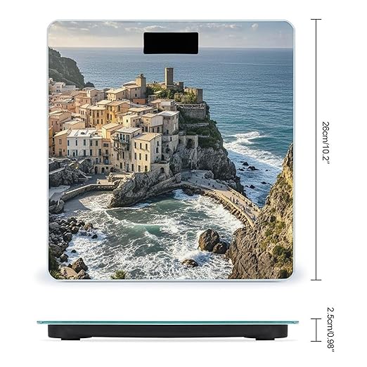 Fishing Village Scale for Body Weight Smart Scales Digital Bathroom Scale High Precision Weighing Scales with Large Display Weighing Machine for People