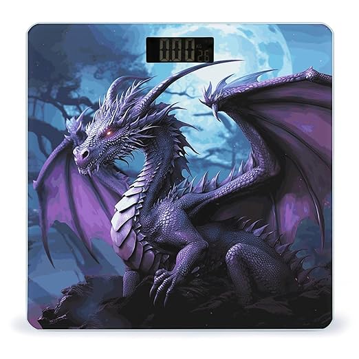 Purple Dragon Purple Moon Bathroom Scale Ultra-Bright Liquid Crystal Screen Weight Scale Accurate Bathroom Body Scales for Body Weight Bathroom Pet Home Bedroom Gift-Giving