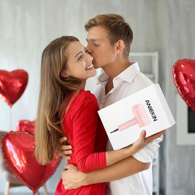 ANIEKIN Hair Dryer 1875 Watts Fast Drying Blow Dryer with Diffuser and Concentrator Compact Lightweight Hair Dryer for Women and Men