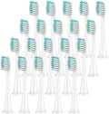 Electric Toothbrush Head Replaceable Sonic Suitable Compatible for 's Brush(White 20pcs)