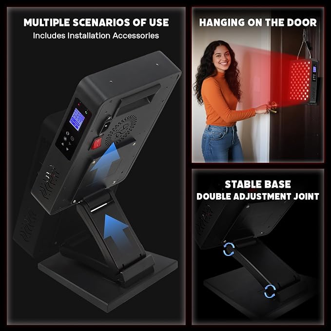 3 Modes Red Light Therapy Panel for Body &amp Face 70 RED+NIR LEDs Multifunctional Panel with Mode Timer Brightness and Frequency Adjustment Infrared Light Therapy for Skin Care Recovery Sleep