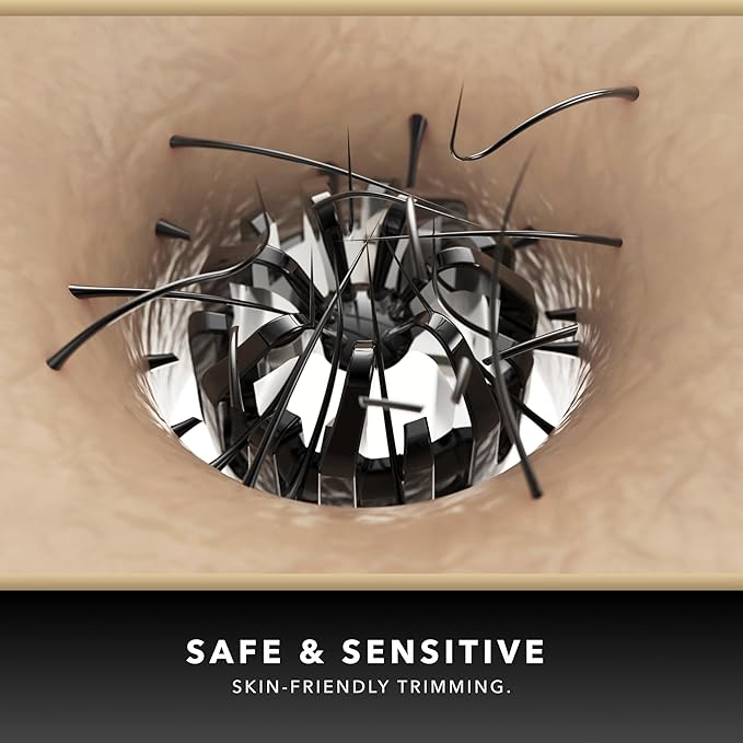 Blade &amp Stone™ NS502-DN Nose &amp Ear Trimmer 2.0 | Graphene-X™ Blade | High-Velocity Low-Noise Motor | Patented Rotary Blade Design | Skin-Friendly Tug-Free Performance Detachable Head - Dark