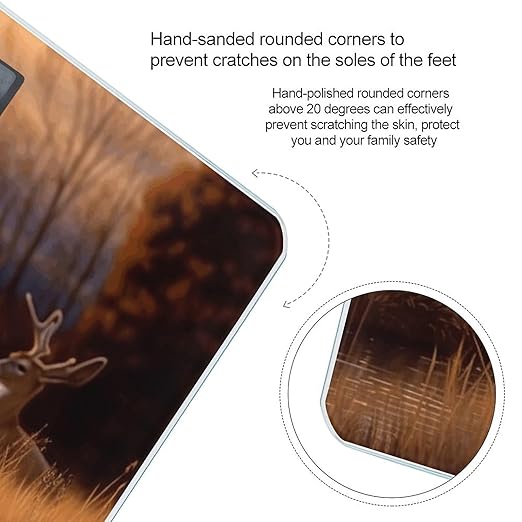 Nature Wild Animal Deers Scale for Body Weight Digital Bathroom Scale Precision Smart Weighing Scales with Clear LED Display Accurate High Precision Scales Weighing Machine