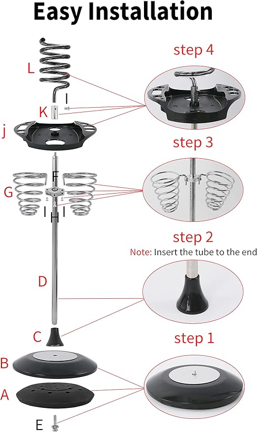 Hair Dryer StandTwisty Style Acrylic Top HolderHair Styling Appliances with Tray Two Spiral Holders and Heavy Base for Hair DryerFlat IronCurling StickHair StraightenerBrush (crystal)