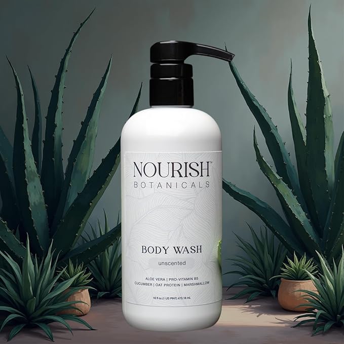 Rustic Strength Nourish Botanicals Aloe Vera Body Wash Unscented 16 oz