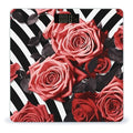 Roses Flower Floral Zebra Stripes Scale for Body Weight Anti-Slip Sturdy Tempered Glass Weighing Machine Highly Digital Accurate Bright LCD Bathroom Scale for Household Gift