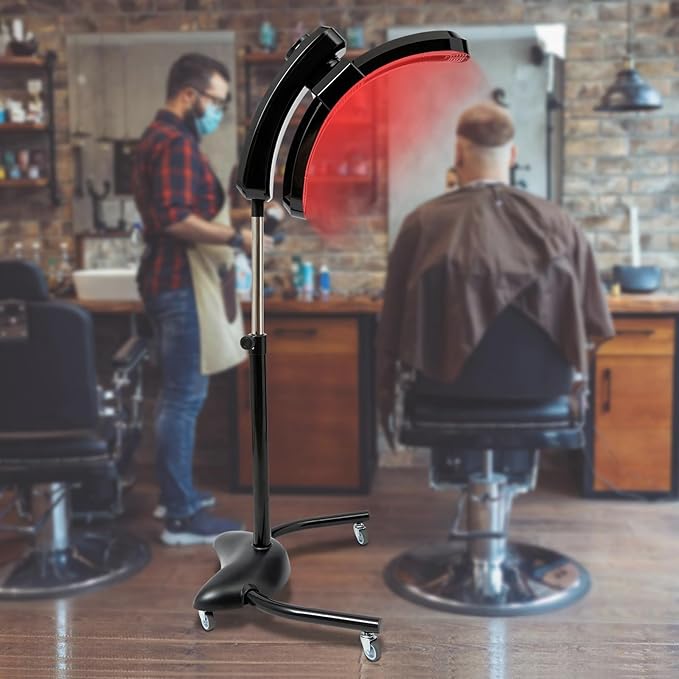 Hair Steamer 950W Vertical Hairdressing Heater with 0Intelligent Temperature &amp Time Control360° Rotation Salon Hair Perming MachineAdjustable Standing Hair Dryer for Hair Care Coloring(Black)