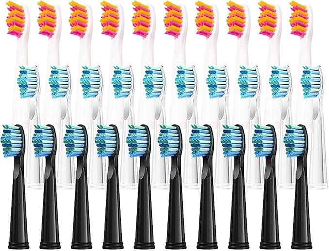 20 Pcs Replaceable Brush Heads RefillCompatible for Seago Electric Toothbrush FW/SG 507/508/515/551/917/959(20 Pink)