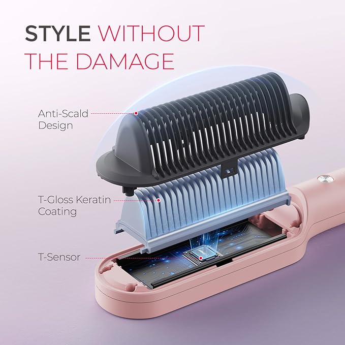 TYMO Ring Hair Straightener Brush + TYMO 2.0 Flat Iron Hair Straightener