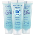 BERGMAN KELLY Travel Size Body Wash (1 fl oz 100 PK Tropical Waterfall) Delight Your Guests with an Invigorating and Refreshing Hotel Body Wash Mini and Small Size Guest Hotel Toiletries in Bulk