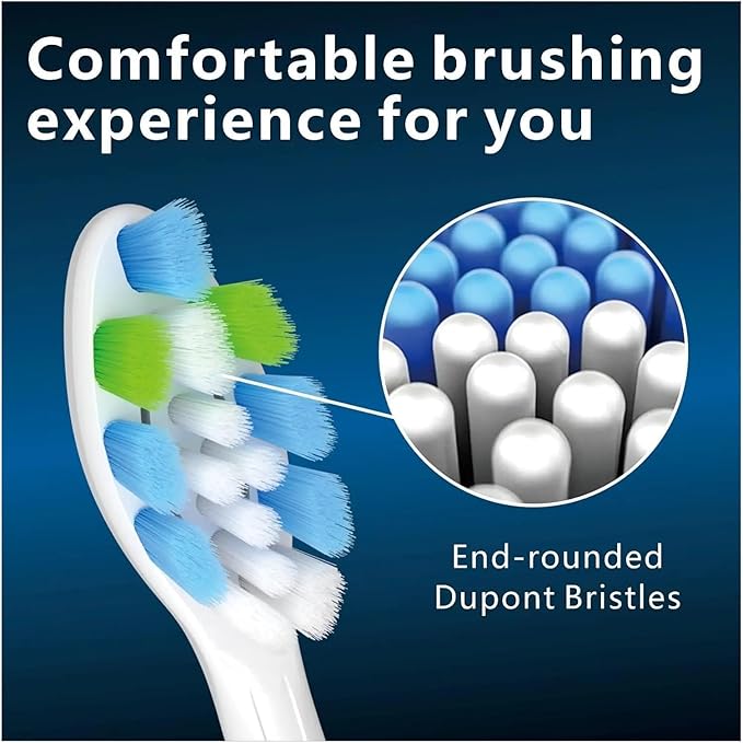4-16Pack Replacement Toothbrush Heads Compatible For Philips Sonicare Electric Tooth Brush Electric Tooth Brush Refill(16pcs Black)