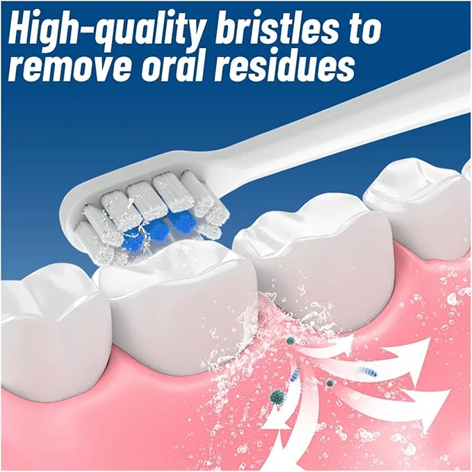 Replacement Brush Heads Compatible for Mijia T301 T302 T501 /501CSonic Electric Toothbrush Head Soft Bristle Nozzles(T301-302-WH-6Pcs)