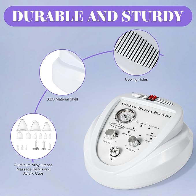 Vacuum Therapy Machine Body Massage Cupping Machine with 24 Pcs Vacuum Cups and 3 Pumps Body Shaping Spa Skin Machine for Butt Breast and Body Shape Massage Cupping Therapy Set