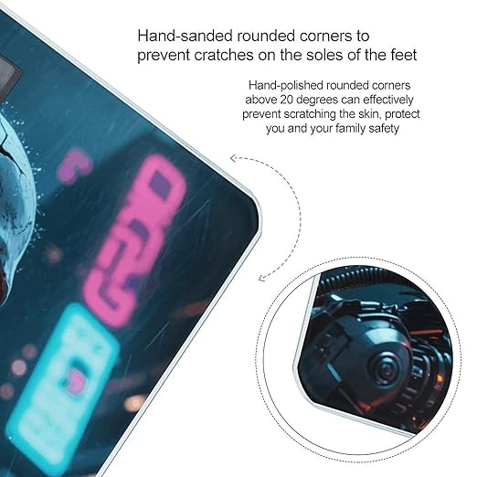 Skull with Burning Scale for Body Weight Sturdy Tempered Glass Weighing Scales with LCD Display Accurate Digital Bathroom Scale Convenient Body Fat Smart Scales Easy Read